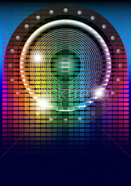Buli grafikus hangszínszabályozó hangfal kék gradiens Stock fotó © jamdesign
