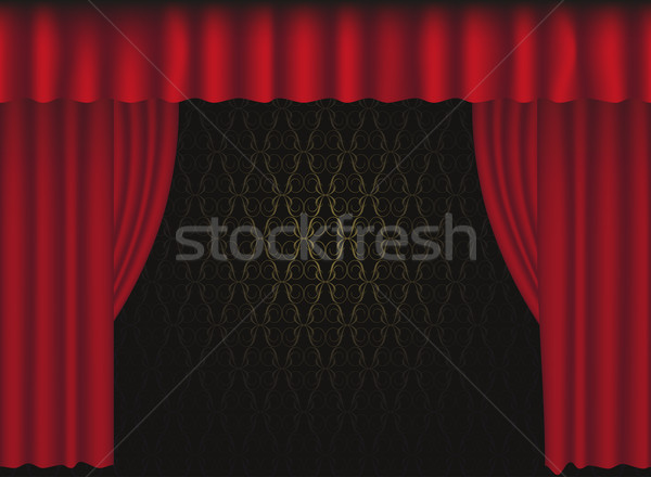 Red Curtain Stock photo © jamdesign