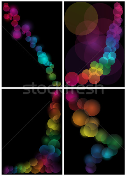 Set abstract fundaluri bule negru lumina Imagine de stoc © jamdesign