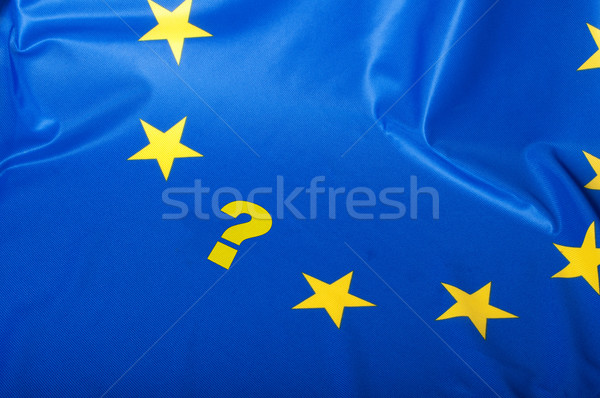 Bandeira europeu união pormenor sedoso azul Foto stock © jamdesign