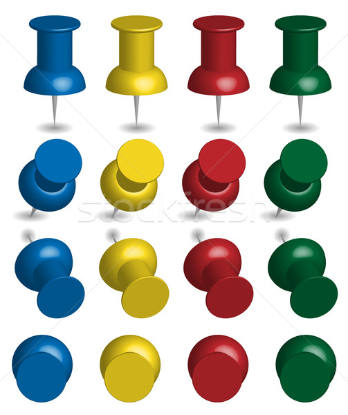 Color Pushpins Stock photo © jamdesign