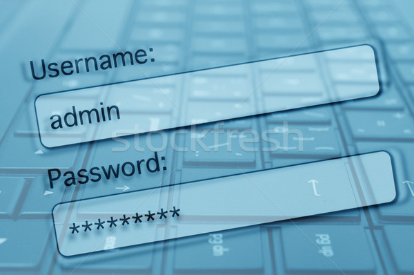 Internet sécurité s'identifier boîte nom d'utilisateur mot de passe Photo stock © jamdesign