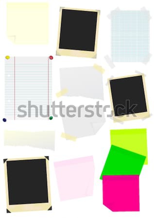 Foto stock: Papelería · establecer · memorándum · documentos · foto · marcos