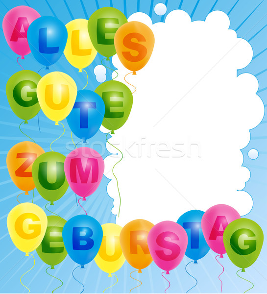 Happy Birthday Card - German Stock photo © jamdesign