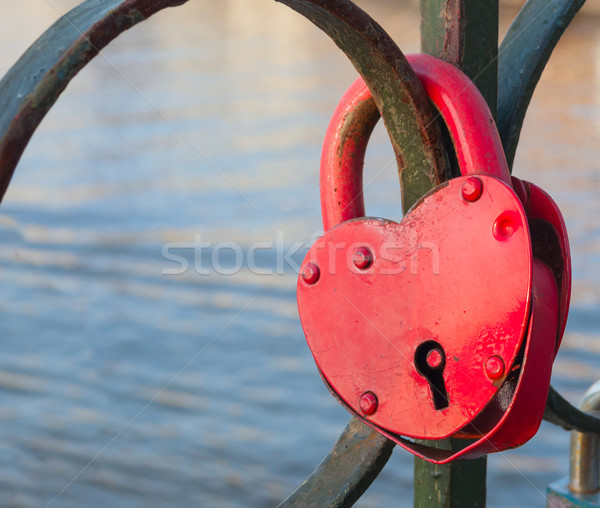 Heart shaped padloc Stock photo © jamdesign