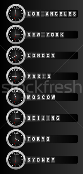 Timezone clock Stock photo © jamdesign