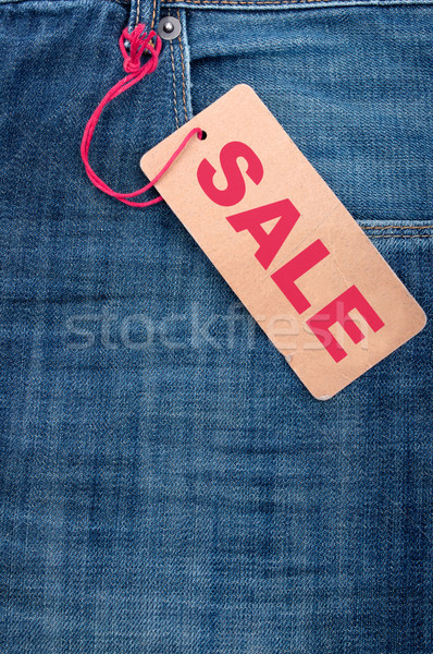 Stock foto: Jeans · Verkauf · Tag · braun