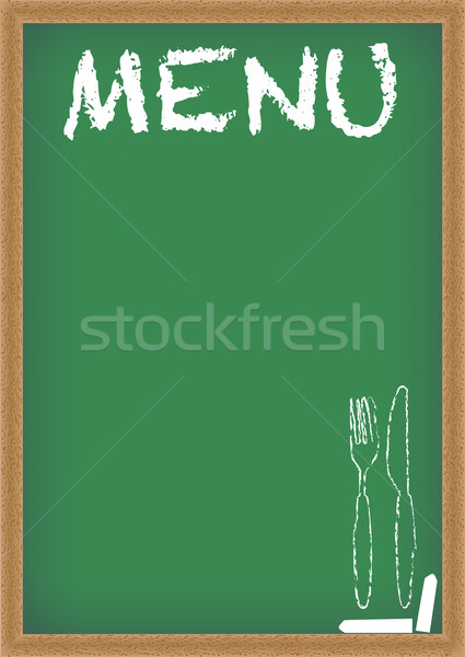 メニュー カード 黒板 緑 食品 背景 ストックフォト © jamdesign