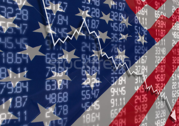 Krise USA fallen Grafik Vereinigte Staaten america Stock foto © jamdesign