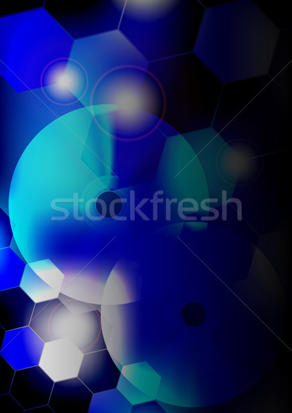 Bleu résumé fête cd compact sombre [[stock_photo]] © jamdesign