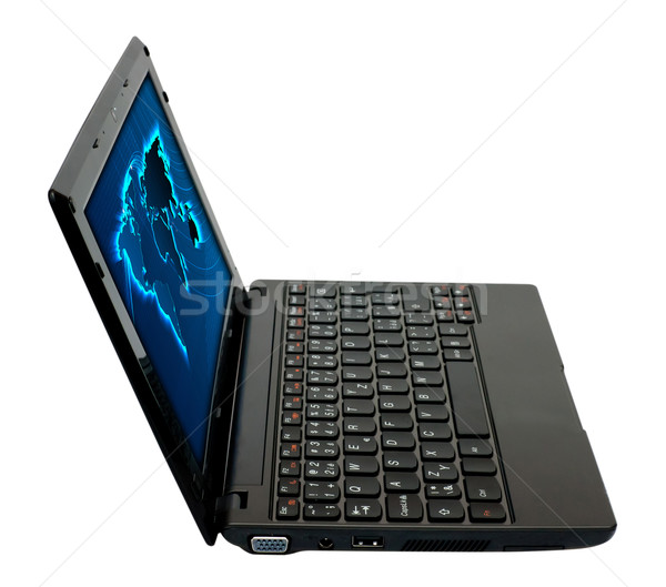 Notebook modernen Netbook isoliert weiß Stock foto © jamdesign