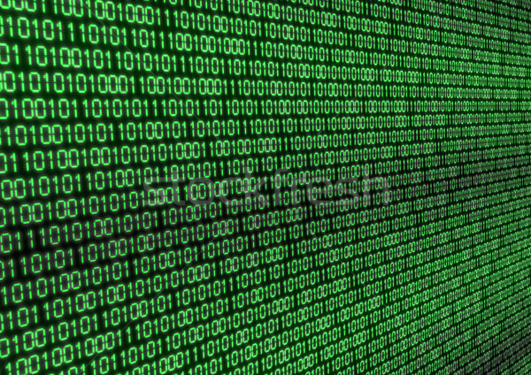 Bináris kód absztrakt zöld fekete képernyő textúra Stock fotó © jamdesign