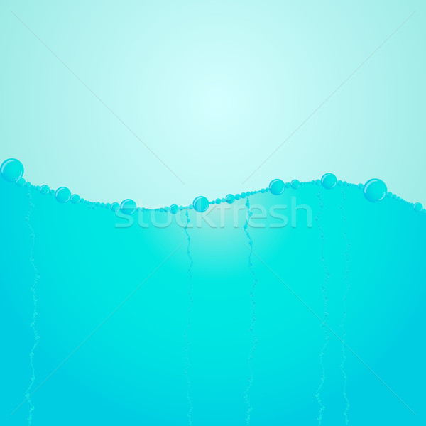 水 水平 插圖 藍色 氣泡 性質 商業照片 © jamdesign