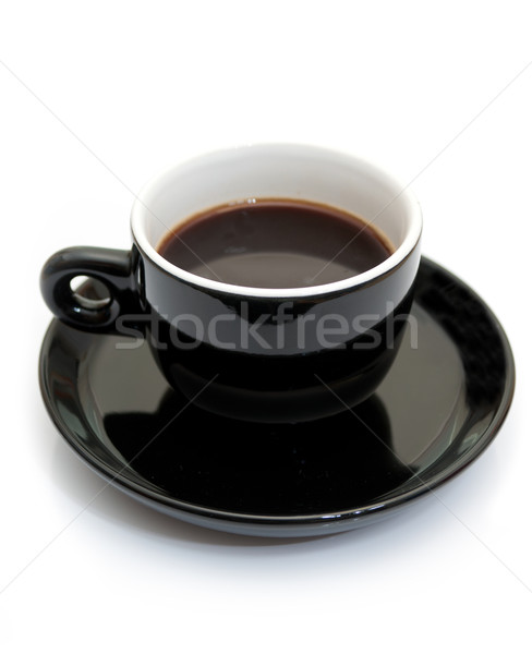 Foto stock: Café · expreso · café · negro · taza · blanco · beber
