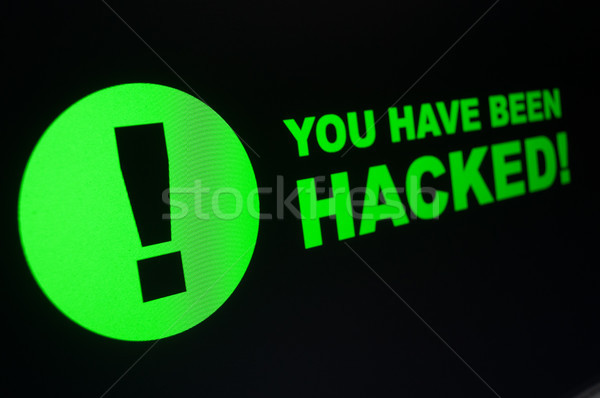 黑客 簽署 液晶顯示 屏幕 監測 安全 商業照片 © jamdesign