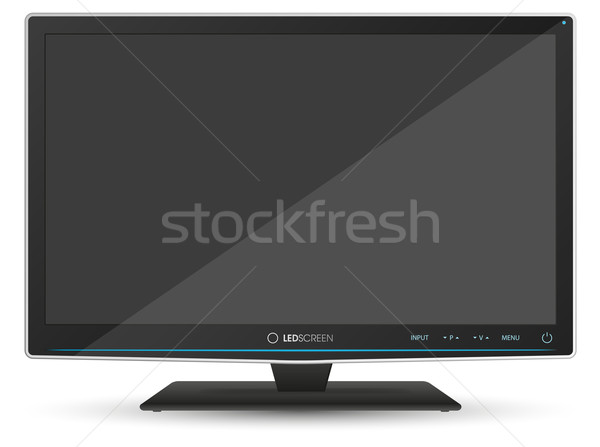 Stok fotoğraf: Tv · beyaz · örnek · modern · bilgisayar · ekran