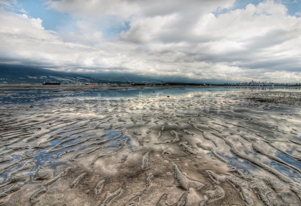 Undă plajă peisaj nor reflecţie Imagine de stoc © jameswheeler