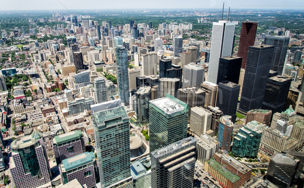 Toronto centrul orasului turn vedere clădirilor constructii Imagine de stoc © jameswheeler