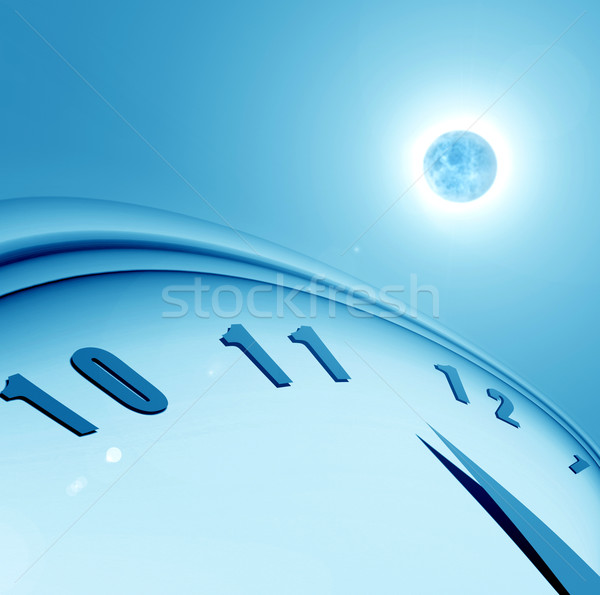 Temps espace horloge ciel eau [[stock_photo]] © janaka