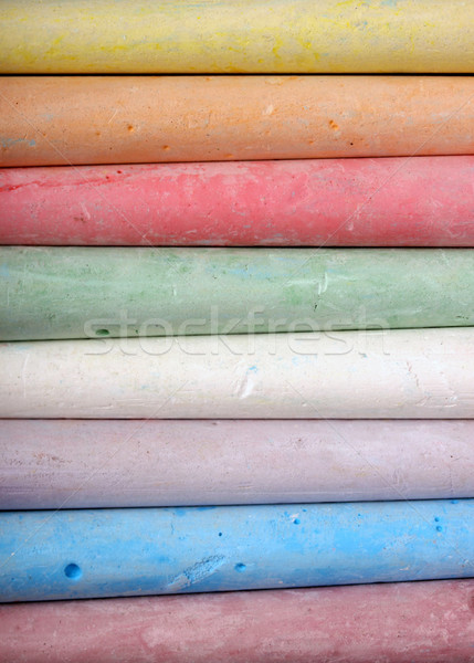 Kreide mehrfarbig Schule abstrakten malen Stock foto © janaka