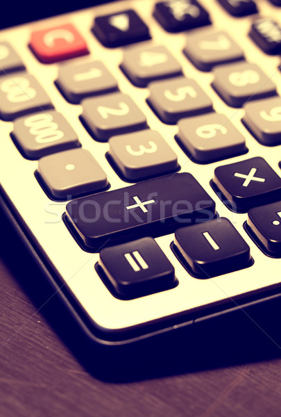 Kalkulator kluczowych działalności edukacji czarny Zdjęcia stock © janaka