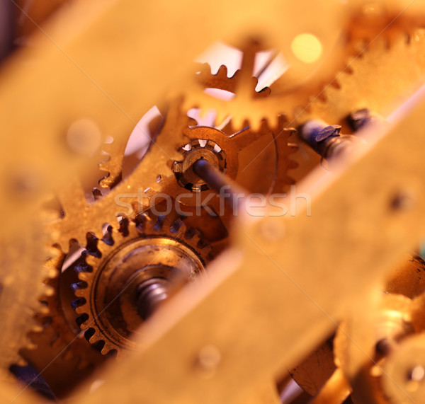 Relógio mecanismo interno metal tempo Foto stock © janaka