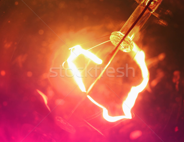Wolfram Glühbirne Feuer abstrakten Geschwindigkeit Stock foto © janaka