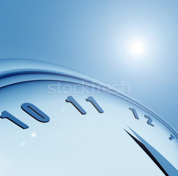 Timp spaţiu fundal albastru retro ceas Imagine de stoc © janaka