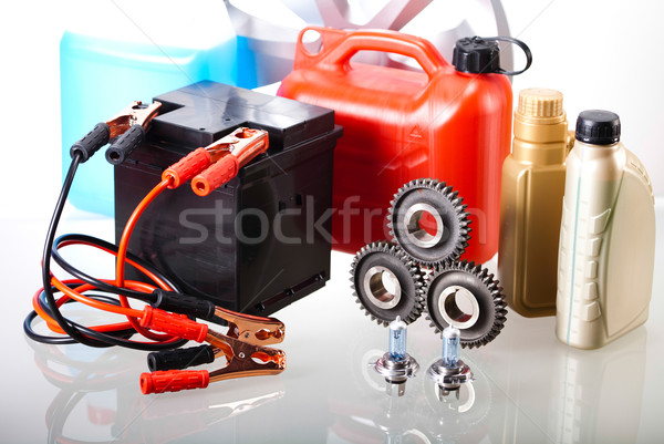Carro bateria moto vermelho energia Foto stock © JanPietruszka