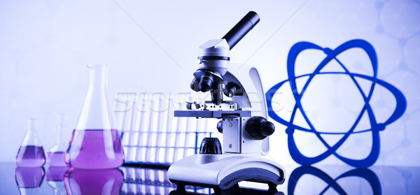 Mikroskop medizinischen Labor Glasgeschirr Bildung Medizin Stock foto © JanPietruszka
