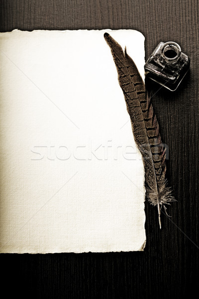 Old paper with space for text, vintage saturated ambient concept Stock photo © JanPietruszka