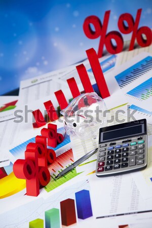 Stock fotó: Százalék · árengedmény · színes · felirat · piros · pénzügy