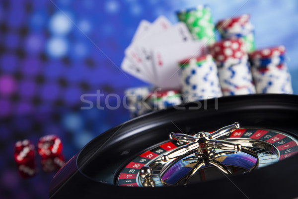 Foto stock: Jugando · ruleta · casino · diversión