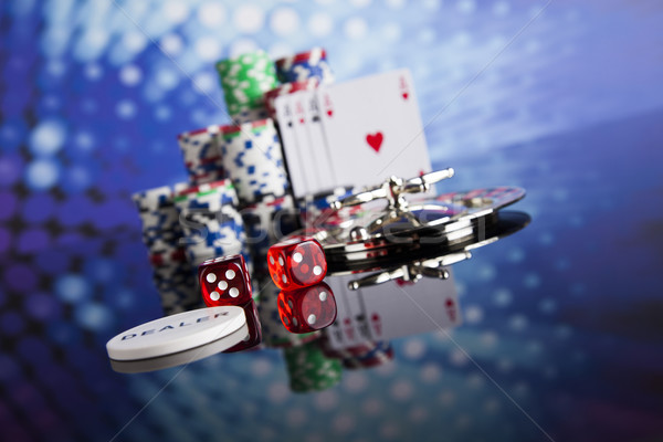 Casino roulette and playing chips Stock photo © JanPietruszka