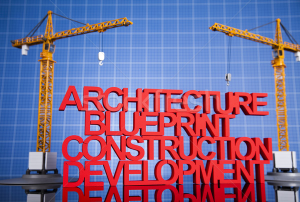 Stock photo: Development, Buildings under construction background