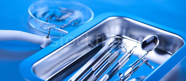 Diş hekimliği Metal tıp ayna araç profesyonel Stok fotoğraf © JanPietruszka