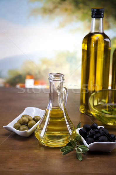 Stockfoto: Vers · olijven · olijfolie · boom · zon · vruchten