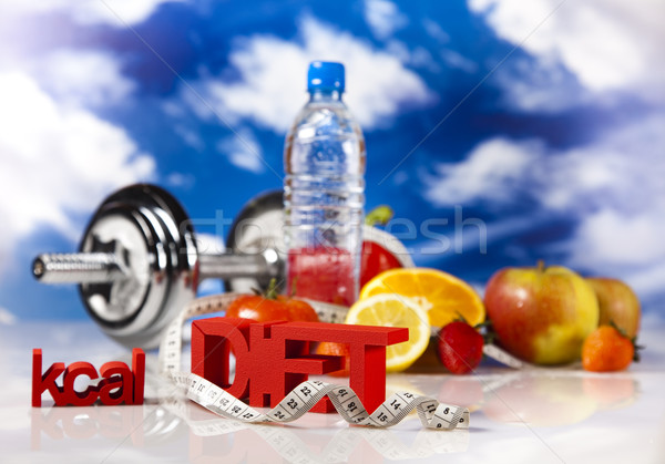 Stockfoto: Vers · voedsel · maatregel · dieet · voedsel · fitness · vruchten