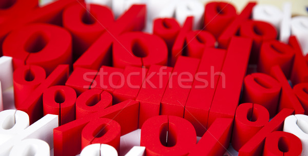 Porcentaje descuento colorido signo rojo financiar Foto stock © JanPietruszka