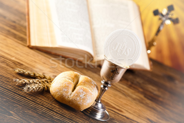 Stock foto: Heilig · Gemeinschaft · hellen · Buch · jesus · Kirche