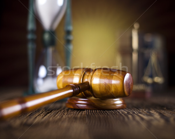 Wooden gavel barrister, justice concept, legal system  Stock photo © JanPietruszka