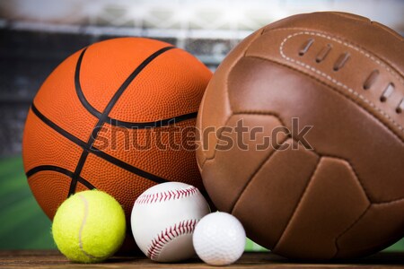Assorted sports equipment Stock photo © JanPietruszka