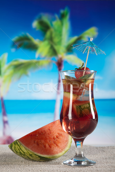Koktajle owoce naturalnych kolorowy żywności morza Zdjęcia stock © JanPietruszka