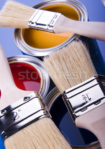 Pintura cepillo brillante colorido resumen Foto stock © JanPietruszka