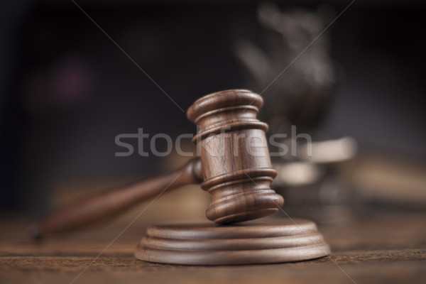 Lei justiça legal código martelo tribunal Foto stock © JanPietruszka