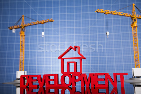 Stock photo: Development, Buildings under construction background