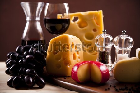 Board of cheese, saturated ambient rural theme Stock photo © JanPietruszka