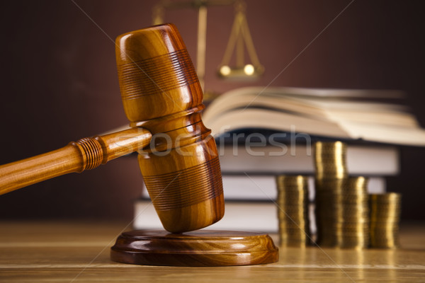 Sędzia młotek drewna prawa młotek biały Zdjęcia stock © JanPietruszka
