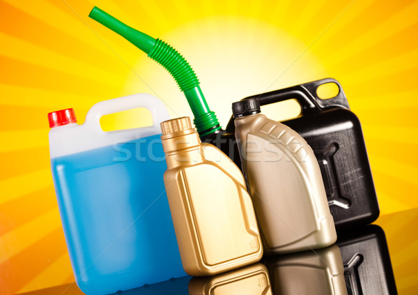 Liquids for car on vivid moto concept Stock photo © JanPietruszka