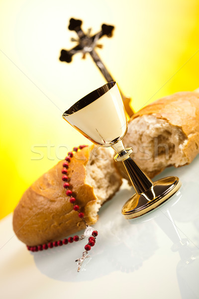 Christian holy communion, bright background, saturated concept Stock photo © JanPietruszka